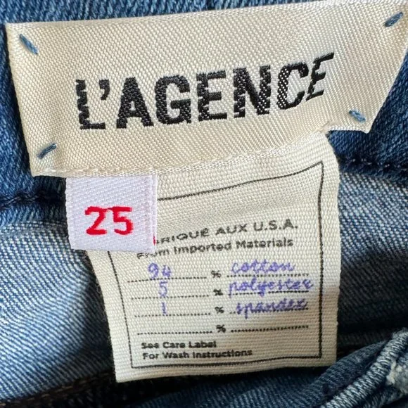 NWT L'Agence Skinny Straight Jeans in Medium Wash - Picture 4 of 8